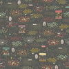 Fabric Floral garden on grey cotton fabric - Market Garden - Henry Glass