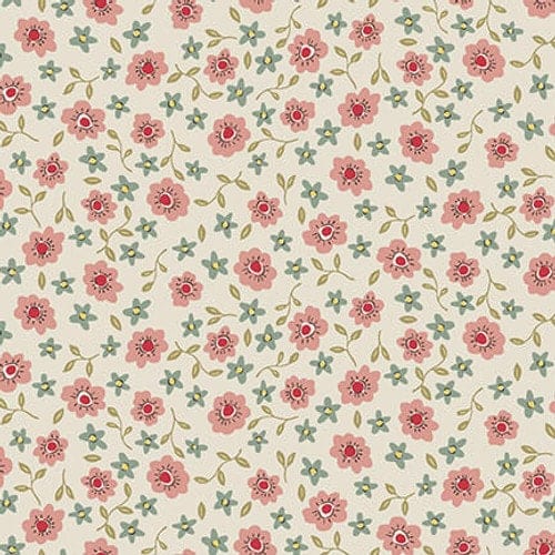 Fabric Floral garden on grey cotton fabric - Market Garden - Henry Glass