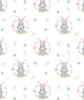 Fabric Floral Rabbit Wreath on White cotton fabric - 'Little Explorer'  Craft Cotton Co.