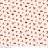 Fabric Flowers and foliage on blush cotton fabric - Maple - Riley Blake