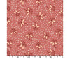 Fabric Flowers and white spots on dark red cotton fabric - Pieces of Time by EQP