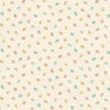 Fabric Flowers on Cream polka dots cotton fabric - 'Amelia' Makower