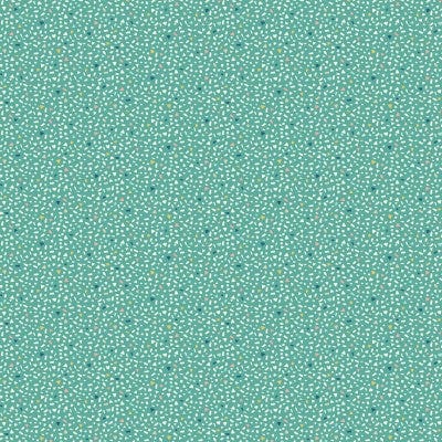 Fabric Flowers on Cream polka dots cotton fabric - 'Amelia' Makower