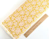 Fabric Flowers on mustard yellow cotton fabric - Hannah's Flowers by Lewis & Irene