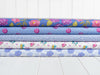 Fabric Flowers Petals on purple cotton fabric - Love Blooms by Lewis & Irene