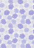 Fabric Flowers Petals on purple cotton fabric - Love Blooms by Lewis & Irene