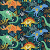 Fabric Flying Dinosaurs on sky blue cotton fabric - 'Roar' by Dashwood Studio