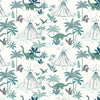 Fabric Flying Dinosaurs on sky blue cotton fabric - 'Roar' by Dashwood Studio