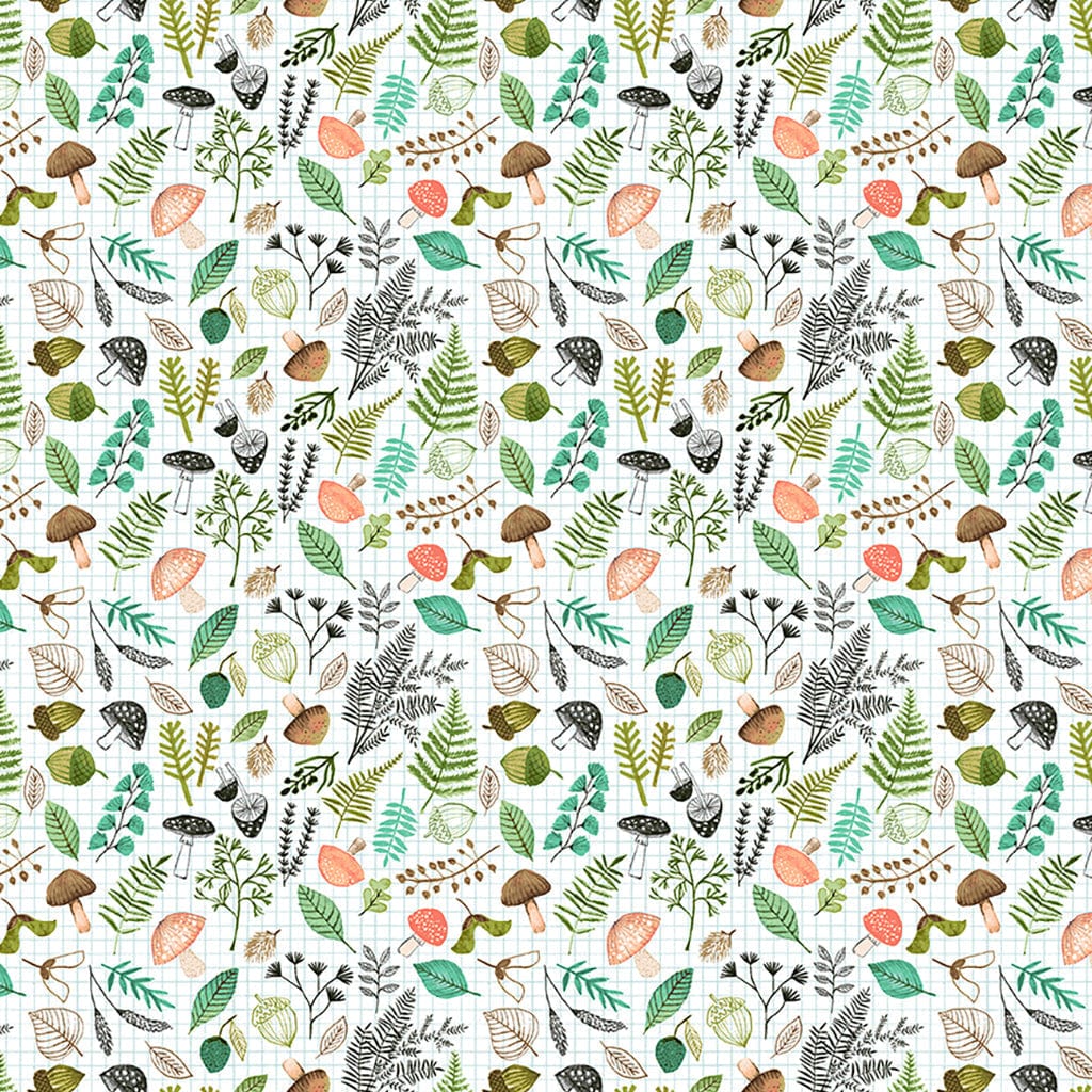 Fabric Forrest Animals cotton fabric cot panel  - 'Imagine' Clothworks