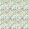 Fabric Forrest Animals cotton fabric cot panel  - 'Imagine' Clothworks