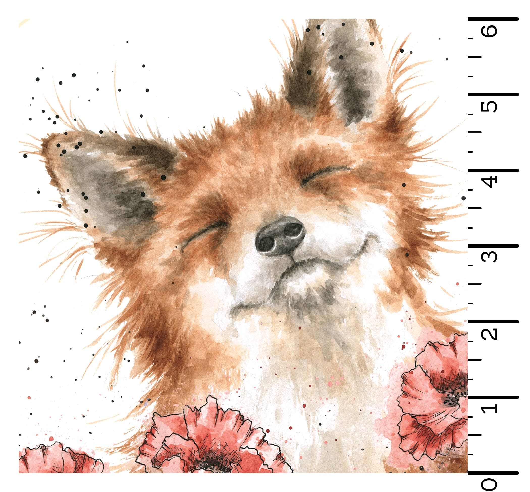 Fabric Fox and forest animals cotton panel - Bramble Patch by Maywood Studio