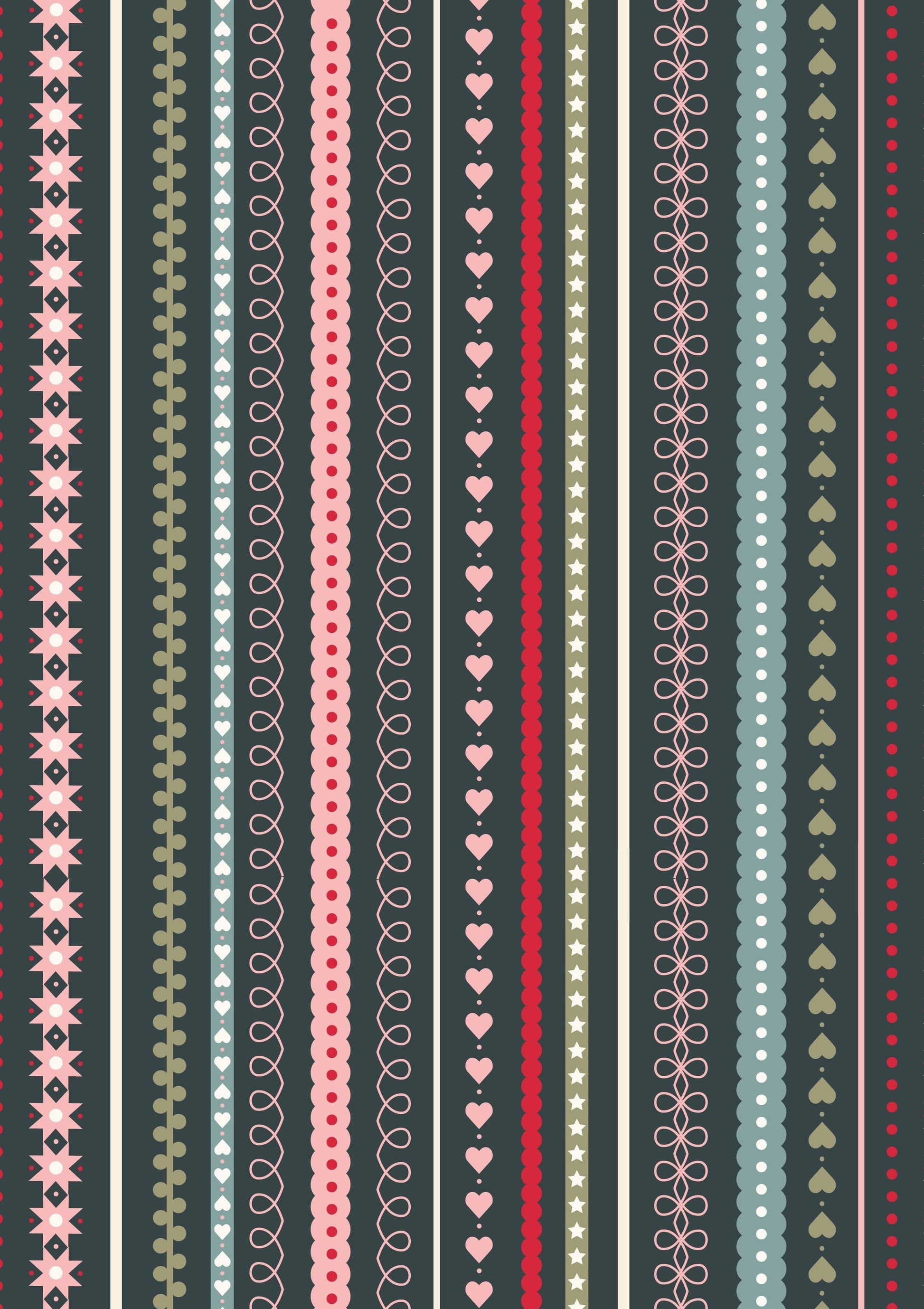 Fabric Gingerbread men on dark cotton fabric - Gingerbread Season by Lewis & Irene