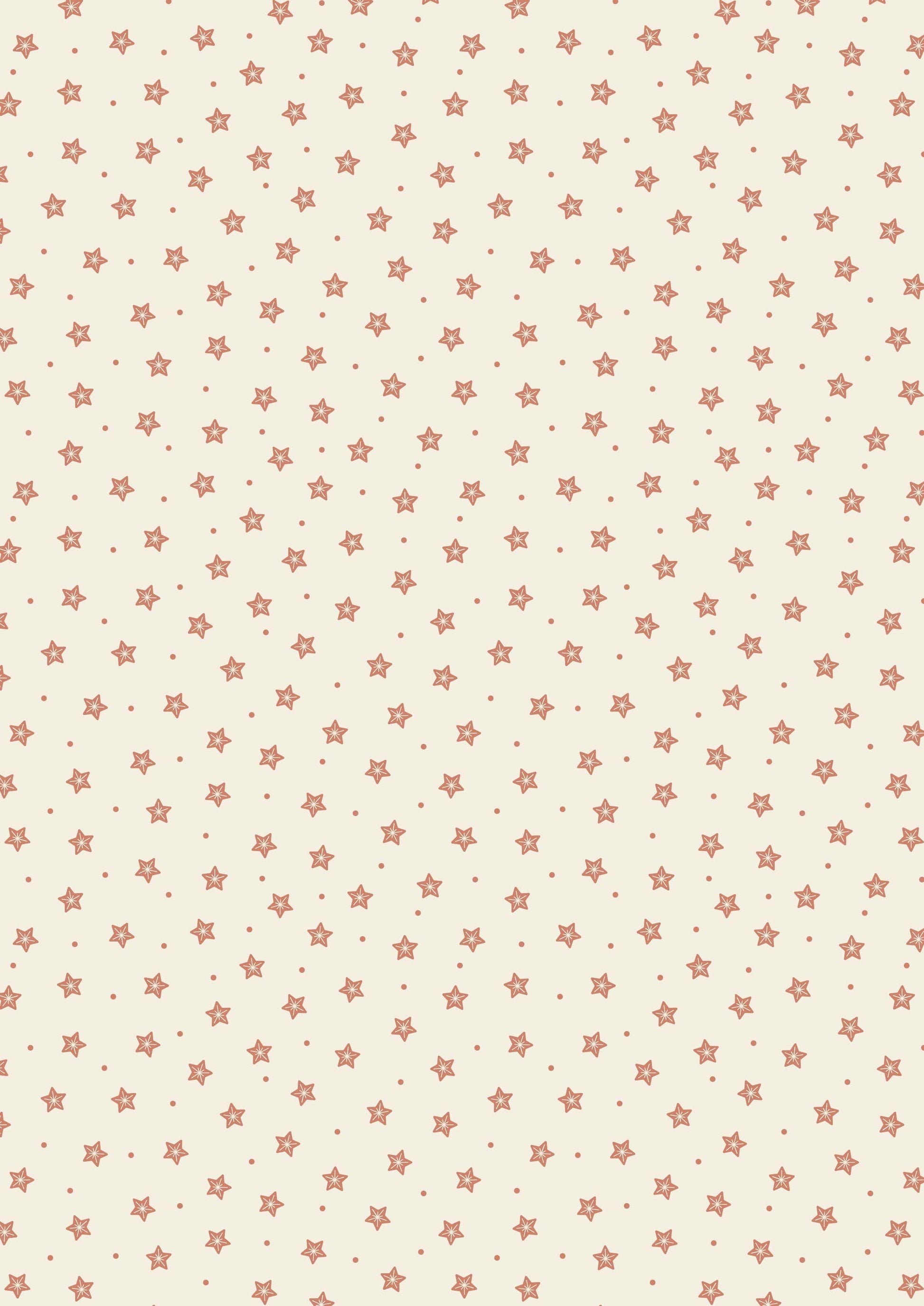 Fabric Gingerbread stars on blue cotton fabric - Gingerbread Season by Lewis & Irene