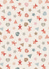 Fabric Gingerbread stars on blue cotton fabric - Gingerbread Season by Lewis & Irene