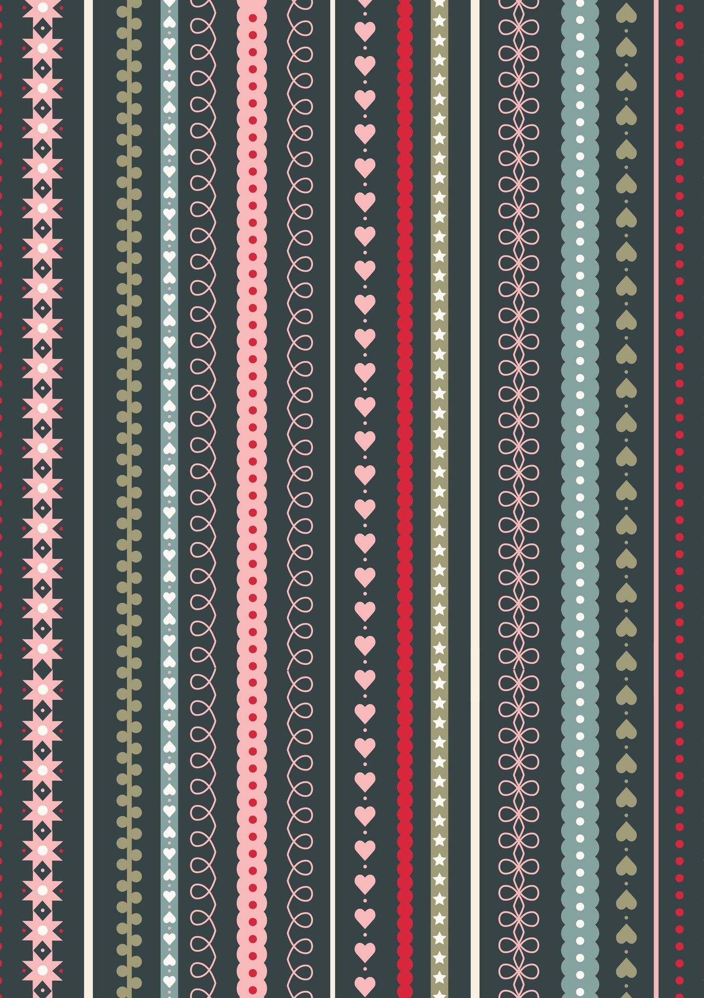 Fabric Gingerbread stars on blue cotton fabric - Gingerbread Season by Lewis & Irene