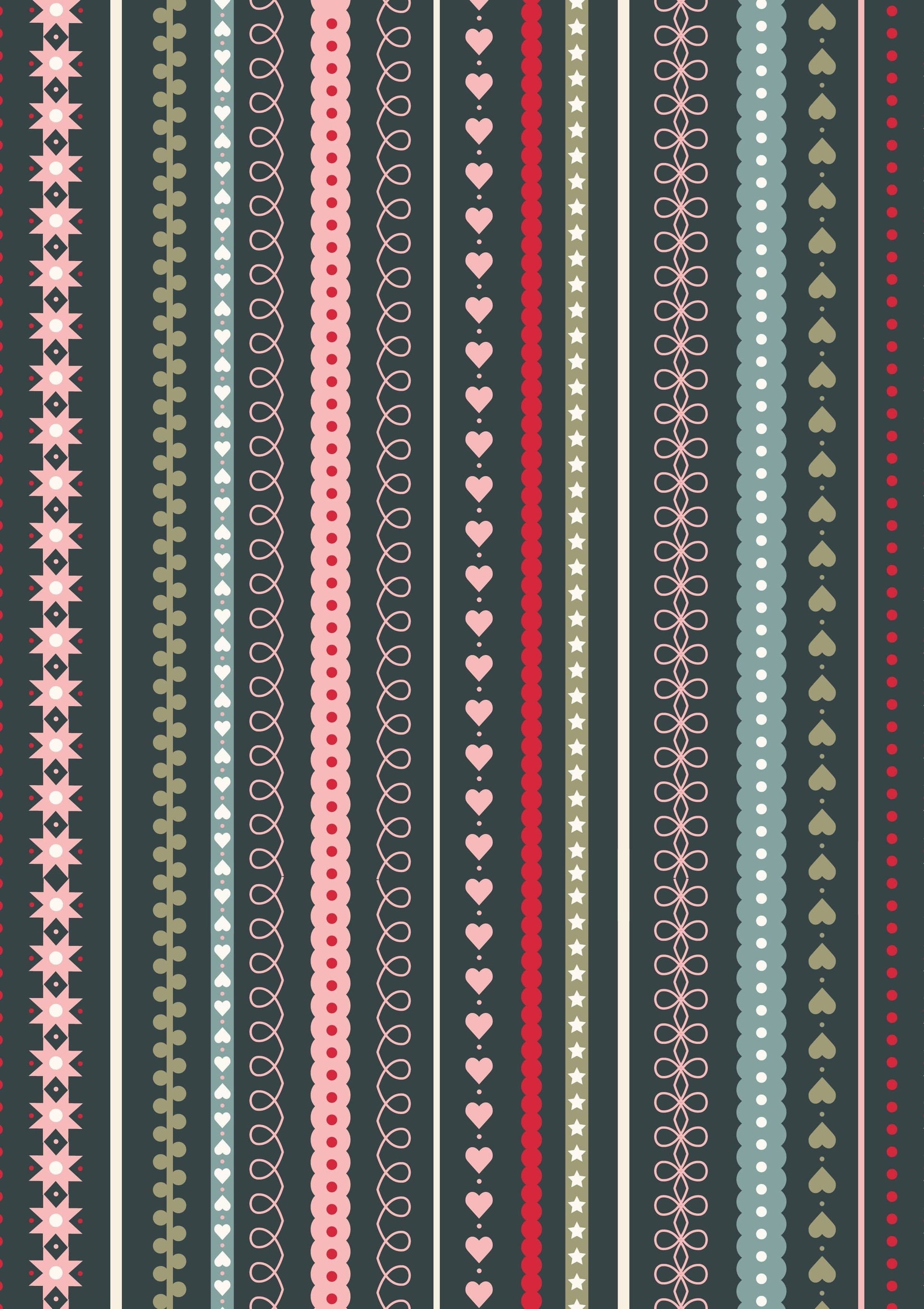 Fabric Gingerbread stars on blue cotton fabric - Gingerbread Season by Lewis & Irene