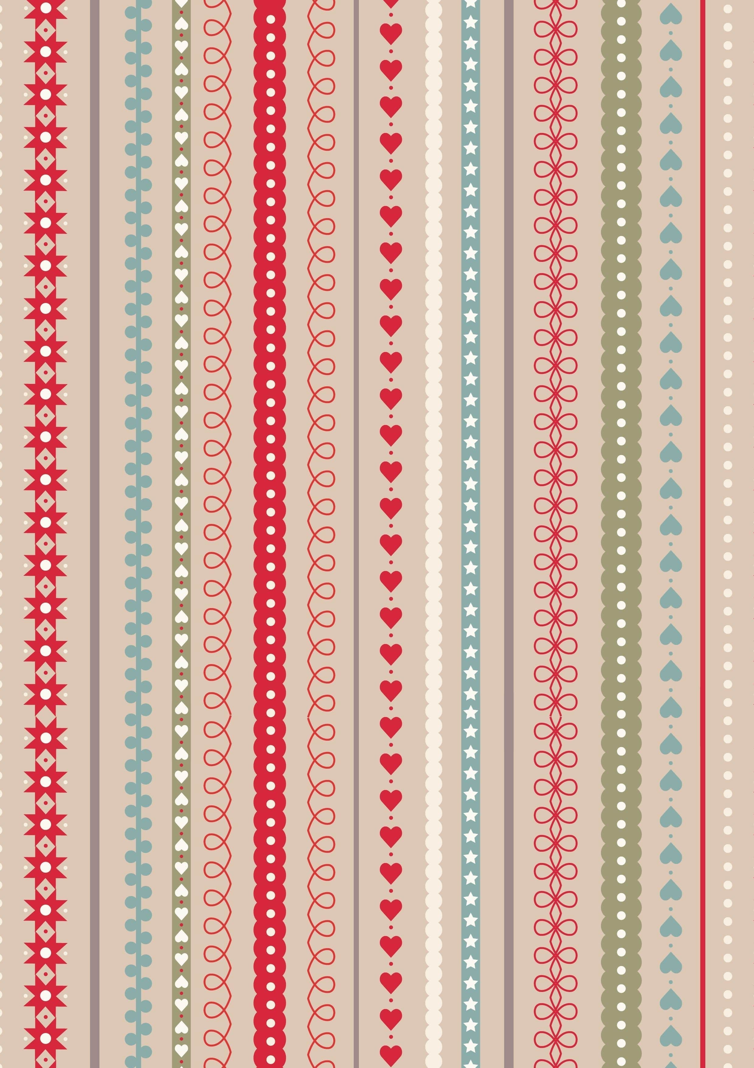 Fabric Gingerbread stars on blue cotton fabric - Gingerbread Season by Lewis & Irene