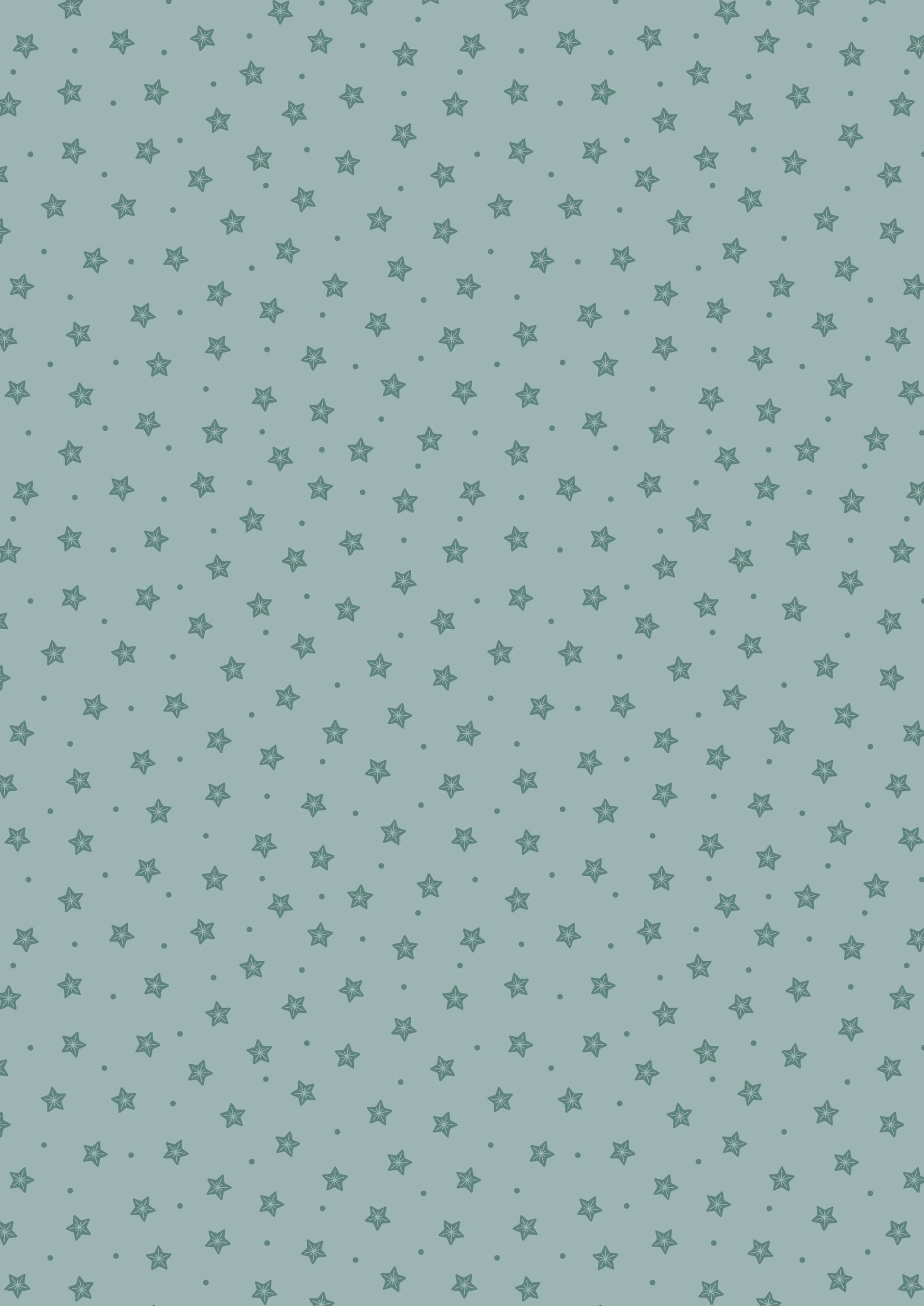 Fabric Gingerbread stars on red cotton fabric - Gingerbread Season by Lewis & Irene