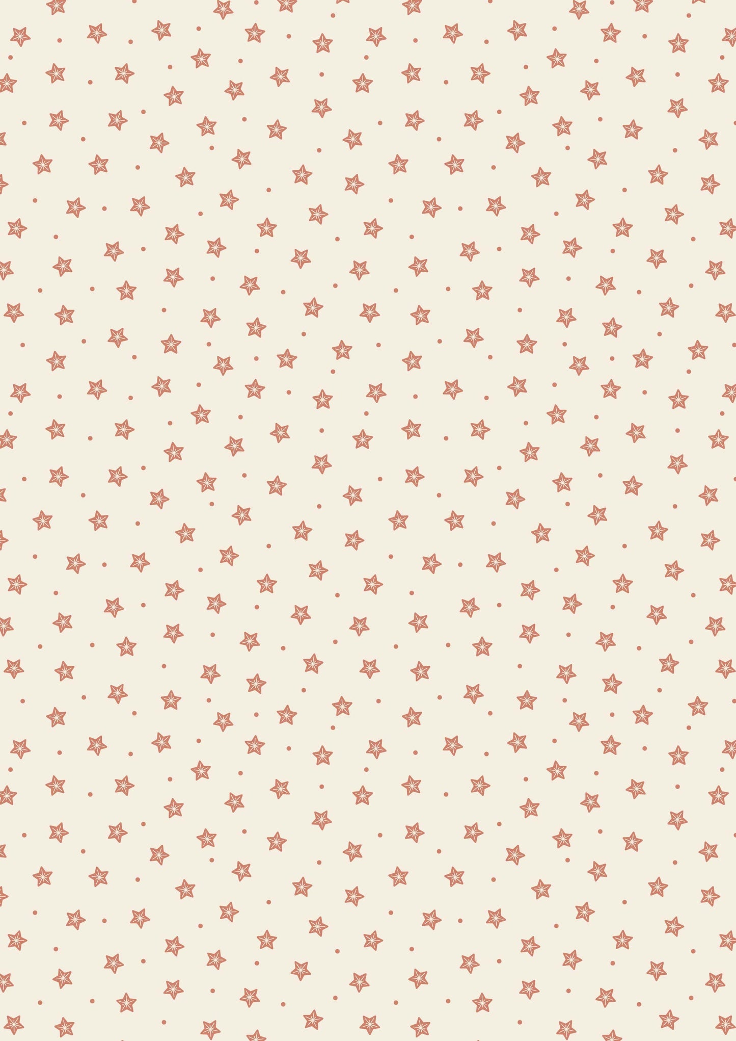 Fabric Gingerbread stars on red cotton fabric - Gingerbread Season by Lewis & Irene