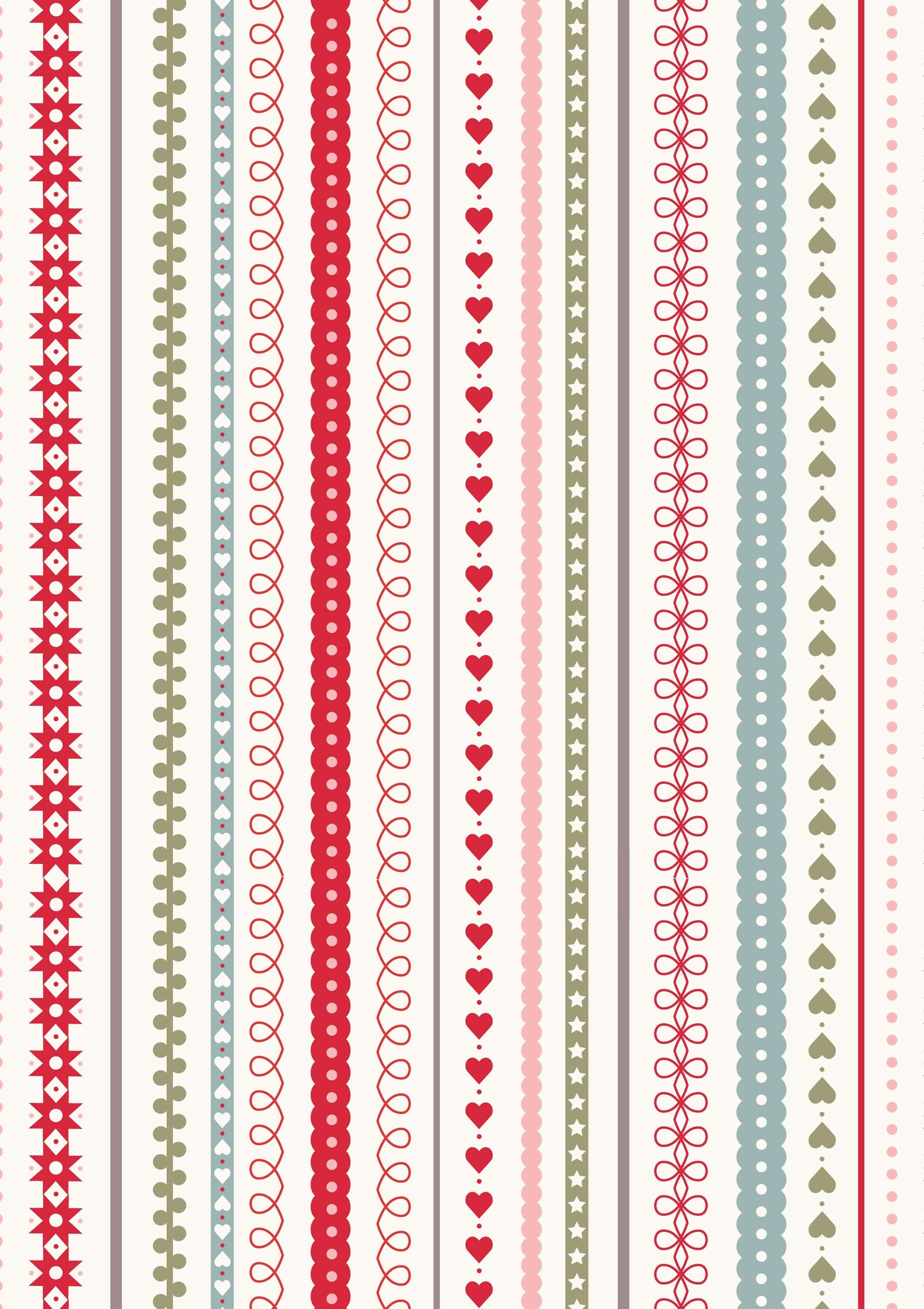 Fabric Gingerbread stars on red cotton fabric - Gingerbread Season by Lewis & Irene