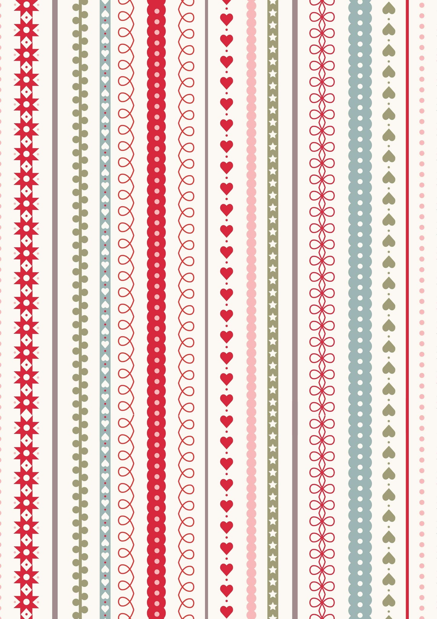 Fabric Gingerbread stars on red cotton fabric - Gingerbread Season by Lewis & Irene