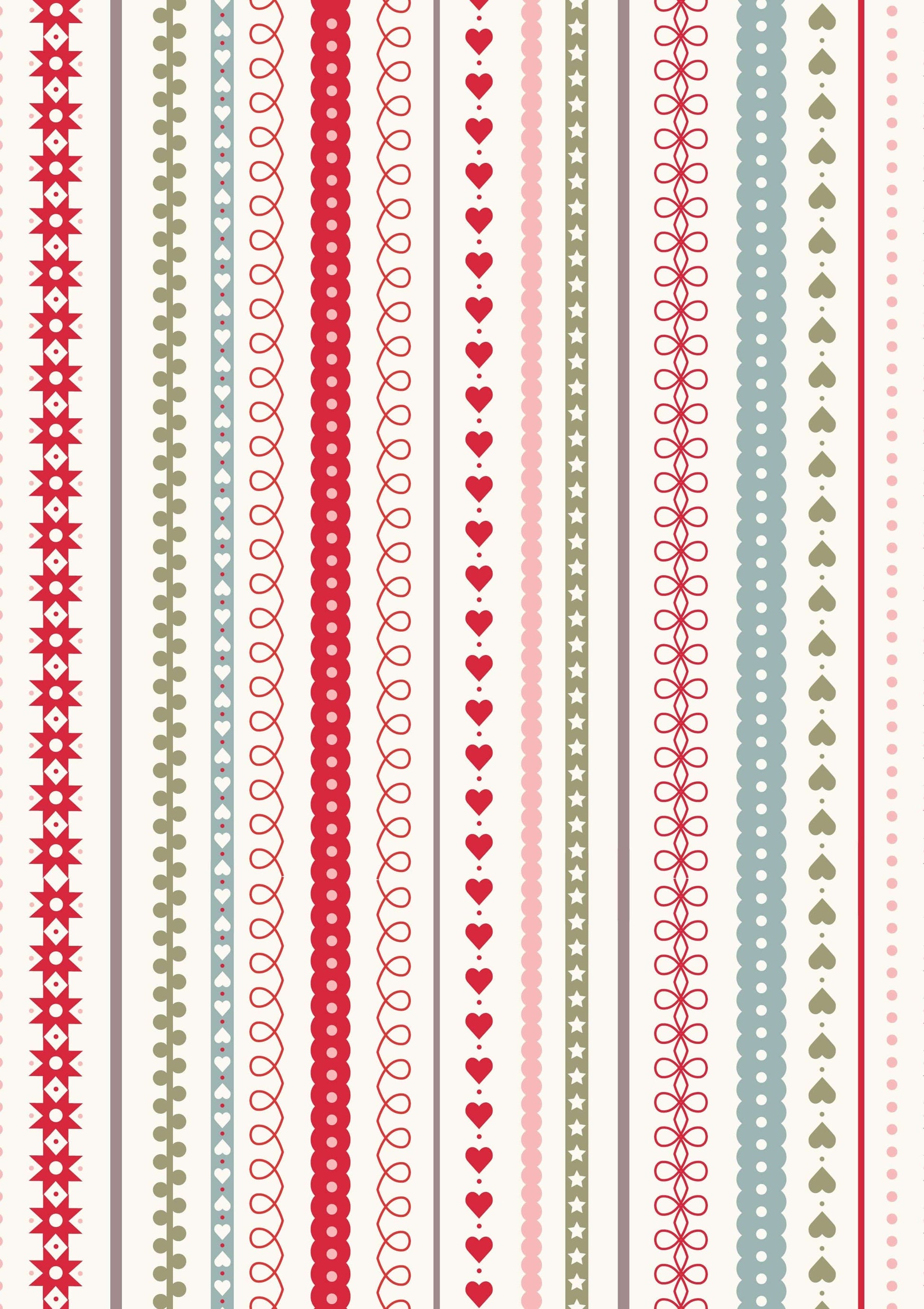 Fabric Gingerbread stars on red cotton fabric - Gingerbread Season by Lewis & Irene
