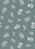 Fabric Giraffes and zebras on green cotton fabric - Small Things - Lewis & Irene