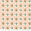 Fabric Gold Bees on peach cotton fabric - Summer Picnic - Riley Blake