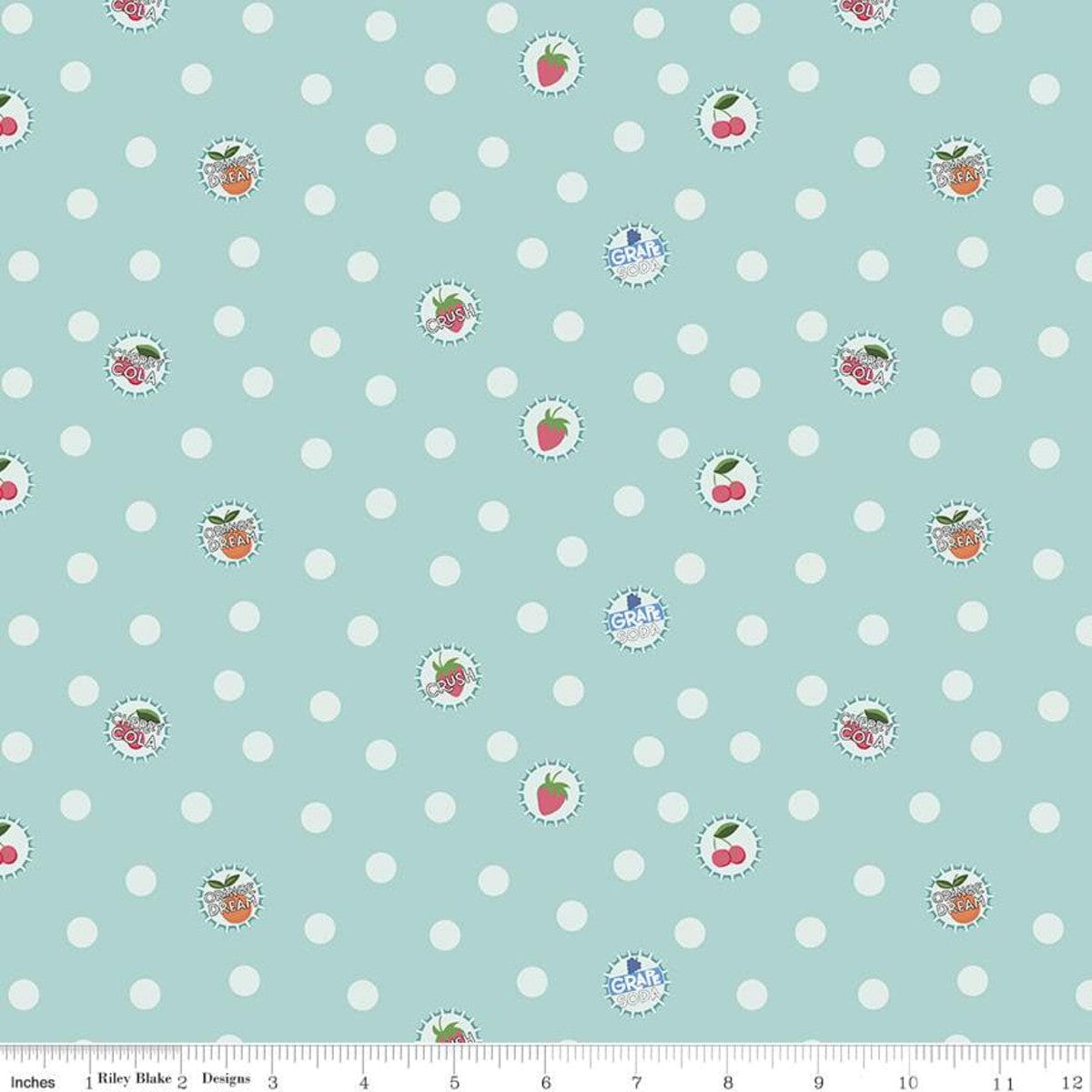 Fabric Gold Bees on peach cotton fabric - Summer Picnic - Riley Blake
