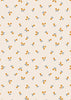 Fabric Gold Metallic Pears on Cream 100% cotton fabric - A583.1 Wintertide by Lewis & Irene