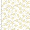 Fabric Gold stars on white cotton fabric - 3 Wishes