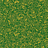 Fabric Gold Winter holly on dark green cotton fabric - Robert Kaufman