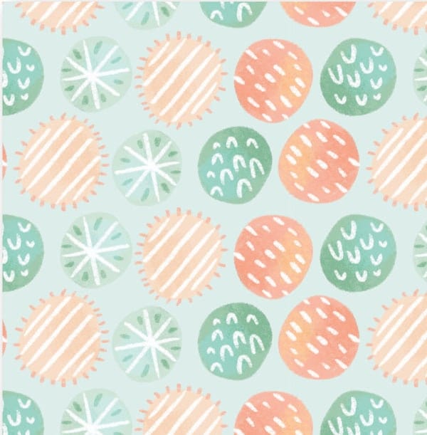 Fabric Green and orange jungle spots cotton fabric - 'Safari Plants' CraftCottonCo