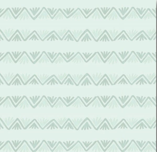 Fabric Green and white striped cotton fabric - 'Safari Plants' CraftCottonCo