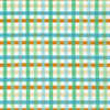 Fabric Green Orange checked Plaid cotton fabric - Farm to Table by Robert Kaufman