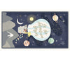 Fabric Grey nursery hot air balloon and moon cotton cushion panel - Star Bright by P & B