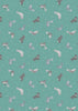 Fabric Grey Seals on green cotton fabric - Polar Animals by Lewis & Irene