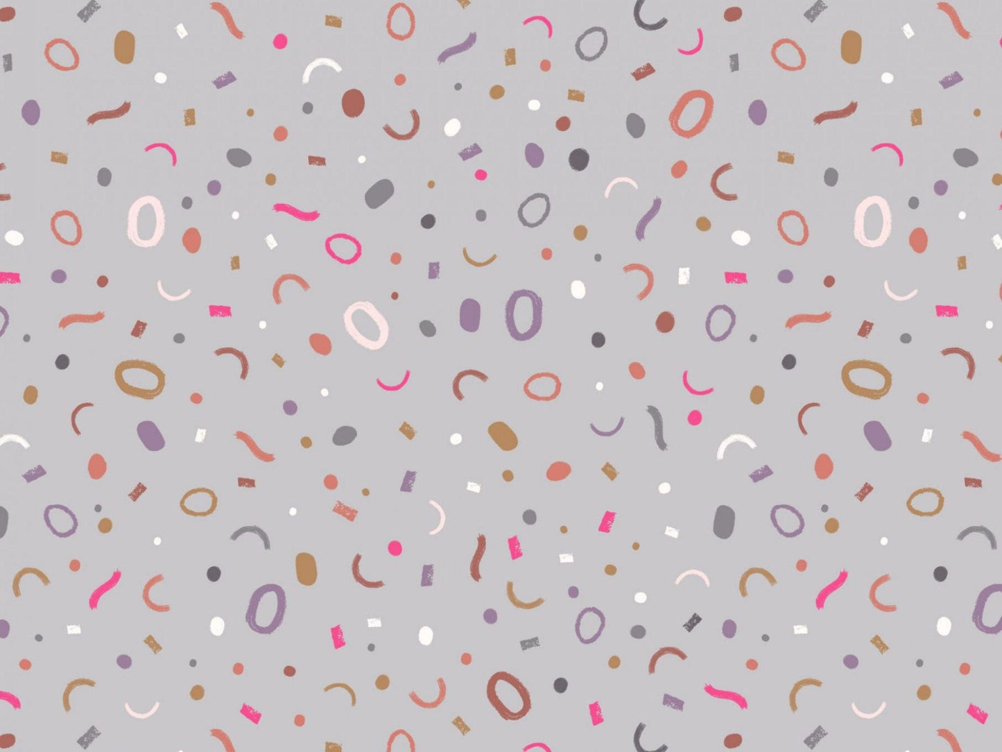 Fabric Half Metre - Grey abstract art faces on cotton fabric - Lewis & Irene