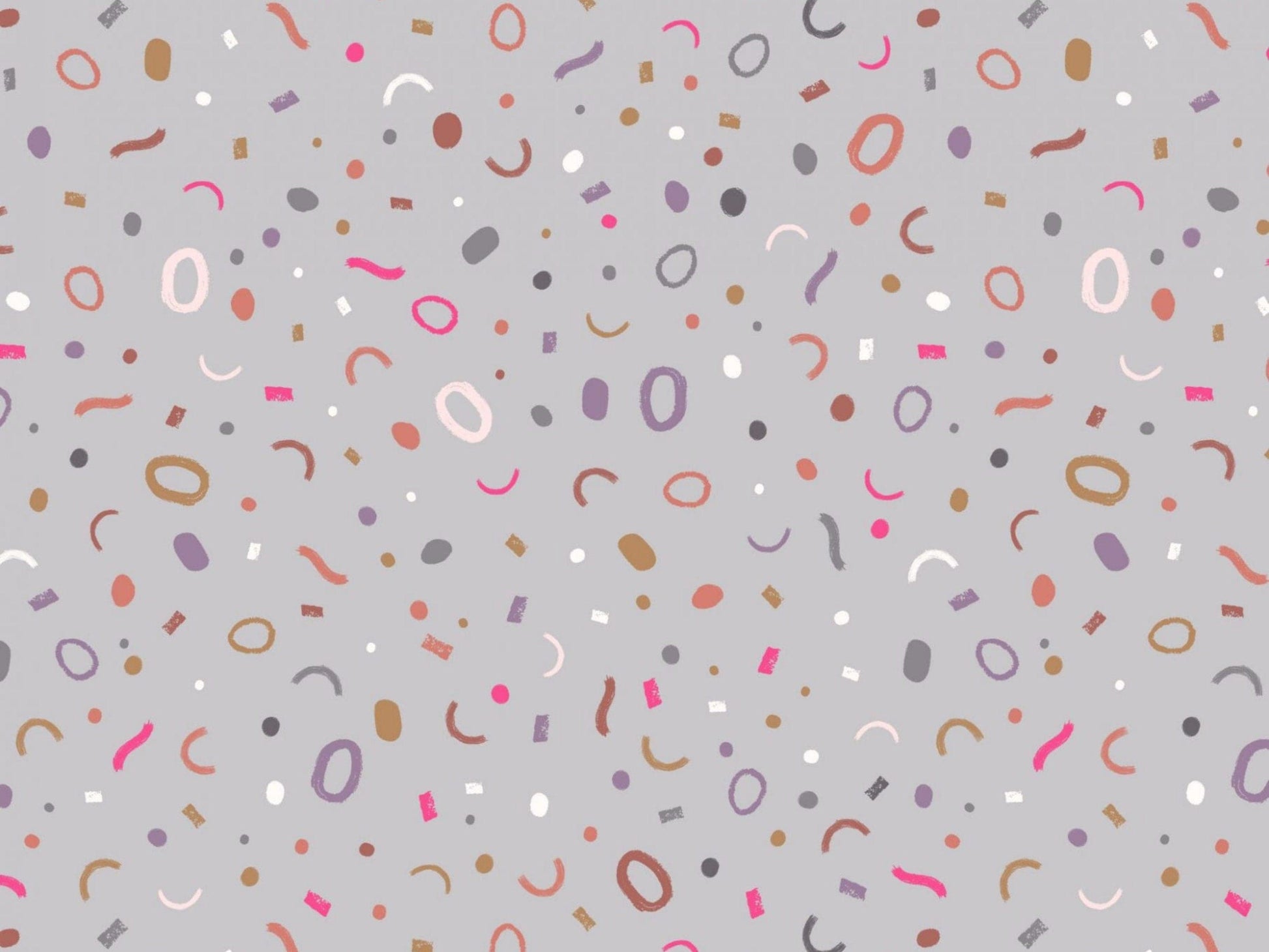 Fabric Half Metre - Grey abstract art faces on cotton fabric - Lewis & Irene