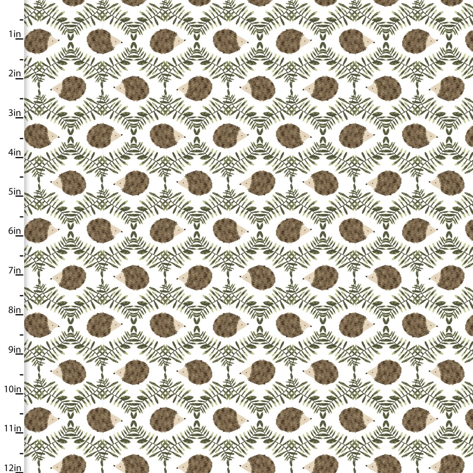 Fabric Hedgehogs on white cotton - You Light my way gnome - 3 Wishes