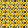 Fabric Honeycomb on yellow cotton fabric- Makower 2/9988 YK