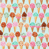 Fabric Ice creams on yellow cotton - Sweet Tooth - Robert Kaufman