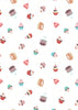 Fabric Ice lollies and Ice creams on turquoise cotton 'Small Things...Sweet'-Lewis & Irene