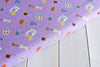 Purple sewing hobby cotton fabric - 'Small Things' Lewis & Irene