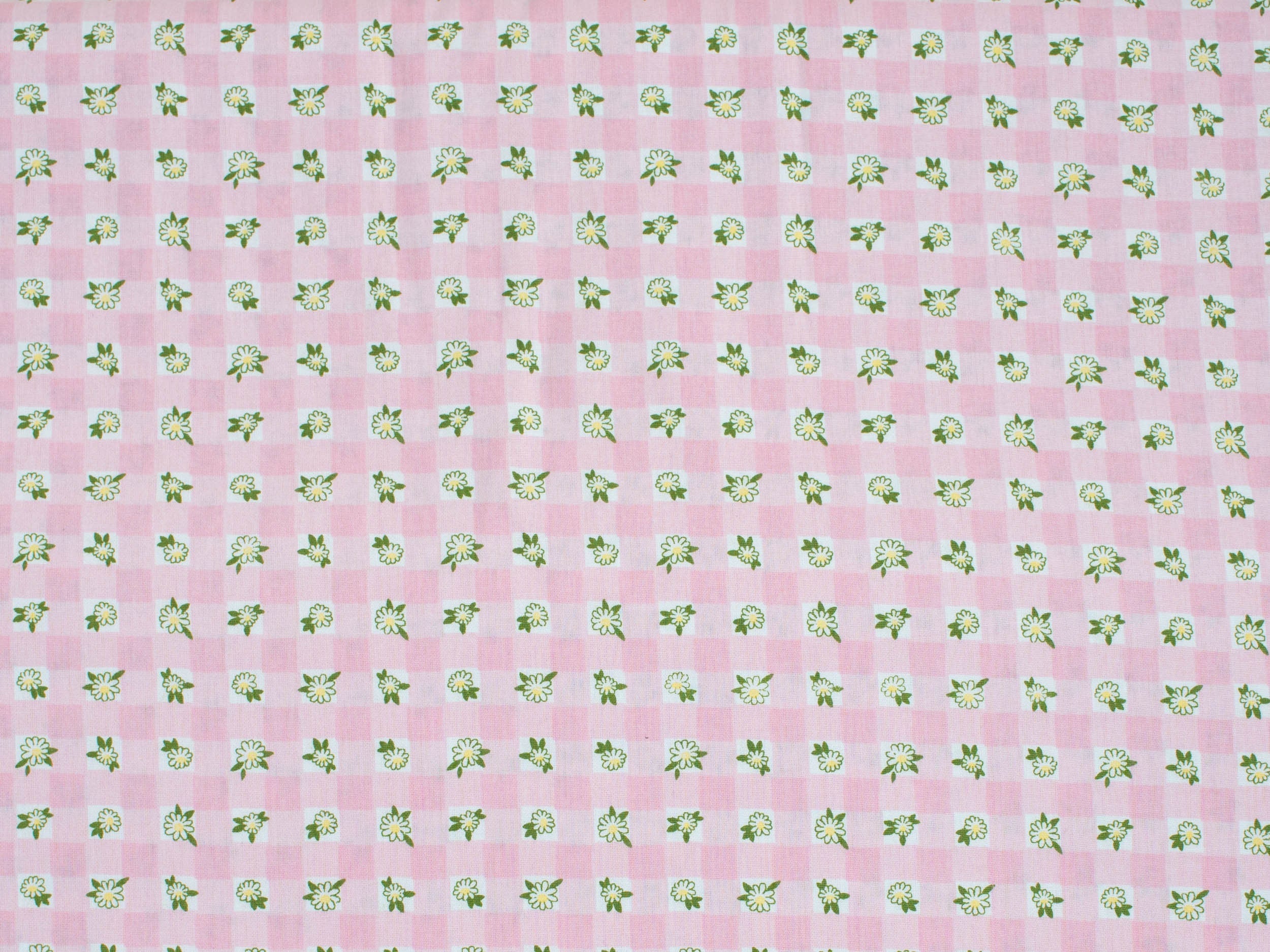 Pink daisy floral cotton fabric extra wide - 'Miss Daisy' FabricArt