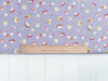 Chicks Nests Eggs and Floral Grey/Purple quilting cotton fabric - Bunny Hop by Lewis & Irene