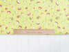 Chicks Nests Eggs and Floral Yellow quilting cotton fabric - Bunny Hop by Lewis & Irene