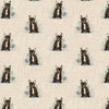 Fabric French Bulldog digital cotton rich upholstery fabric