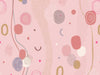 Pink abstract faces on a pink cotton fabric - The Dreamer by Lewis and Irene