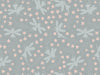 Fairies on a grey cotton fabric with pink flowers - Fairy Clocks by Lewis and Irene